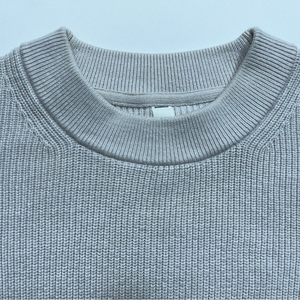 Lululemon Merino Wool Blend Ribbed Crewneck Sweater Womens Size 6 Ivory LW3GKAS - Picture 4 of 13